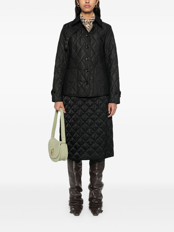 Burberry Tailored jacket with quilted high collar