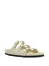 Birkenstock Florida Fresh Natural Leather Patent - High-Shine Ecru