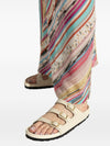 Birkenstock Florida Fresh Natural Leather Patent - High-Shine Ecru