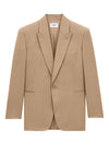 Saint Laurent Natural Blazer Structured Wool