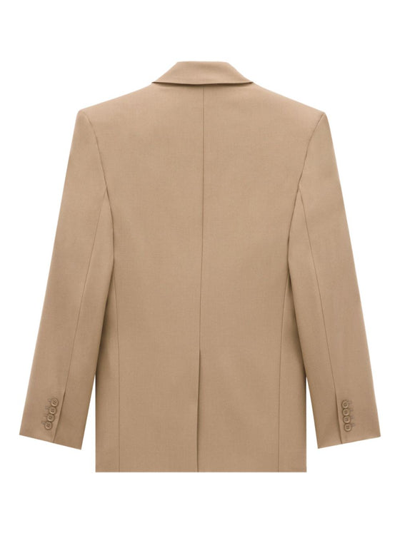 Saint Laurent Natural Blazer Structured Wool
