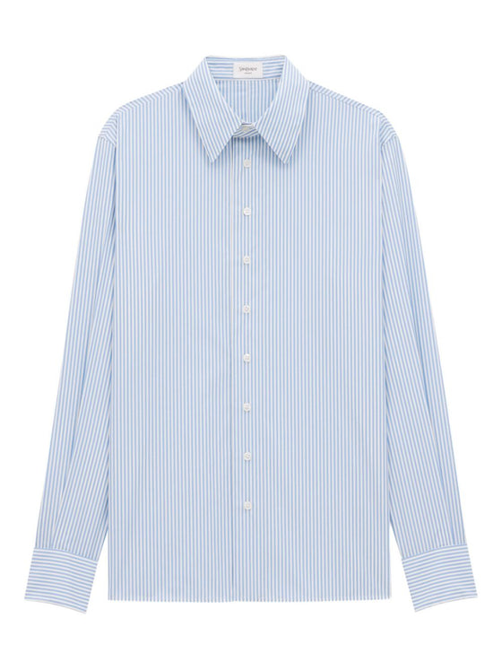 Saint Laurent striped oxford cotton shirt