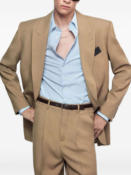 Saint Laurent striped oxford cotton shirt