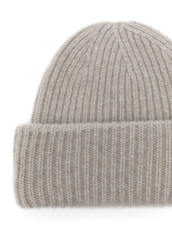 Soft Goat Cashmere ribbed beanie