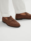 Brunello Cucinelli Penny Loafer in woven suede