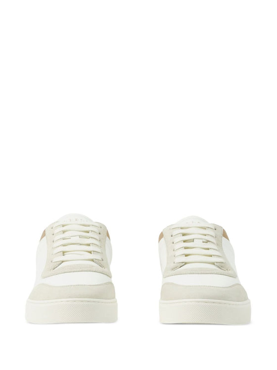 Burberry Leather, suede and check sneakers