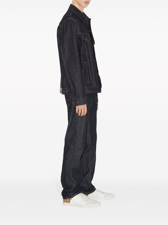 Burberry Leather, suede and check sneakers