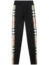 Burberry Stretch jersey leggings with Check finishes