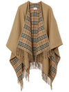 Burberry Reversible Check Wool Cape