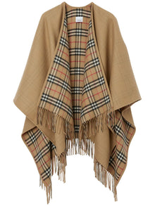  Burberry Reversible Check Wool Cape