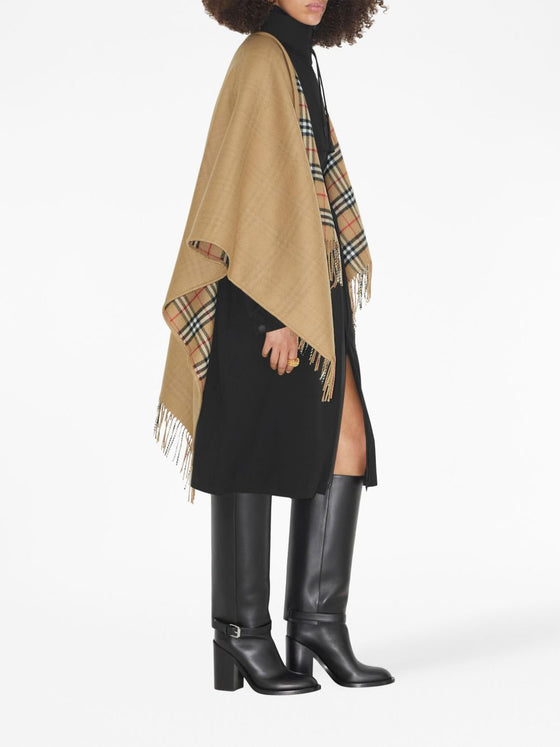Burberry Reversible Check Wool Cape