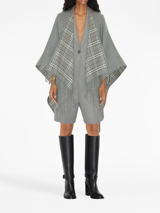 Burberry Vintage Check Reversible Wool Cape
