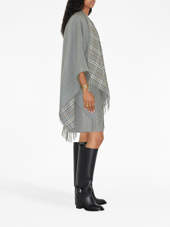 Burberry Vintage Check Reversible Wool Cape