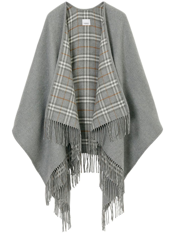 Burberry Vintage Check Reversible Wool Cape