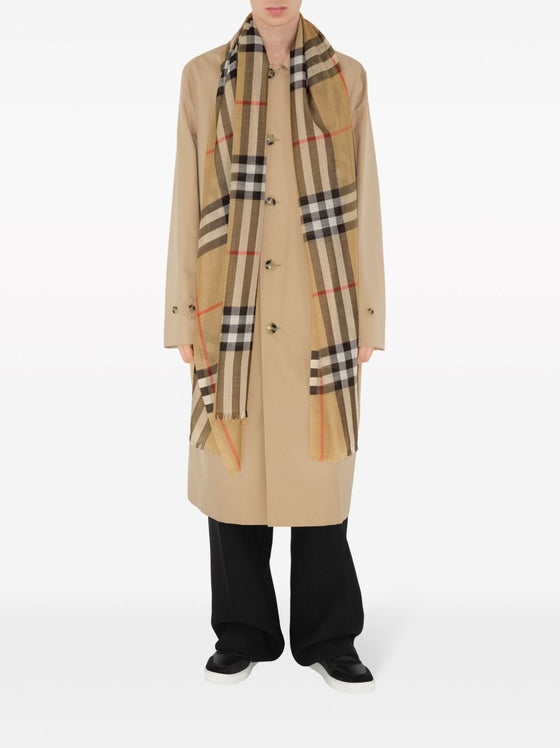 Burberry Check wool and silk scarf