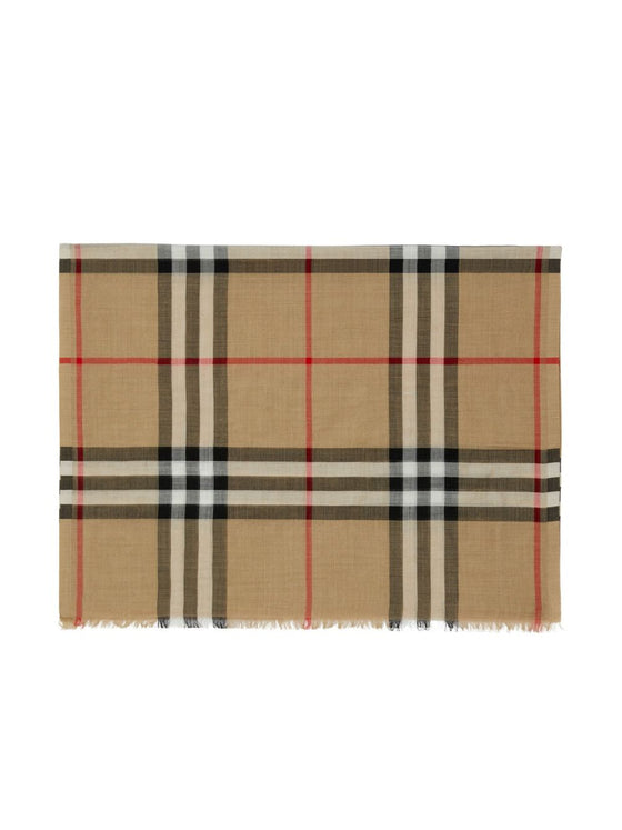 Burberry Check wool and silk scarf