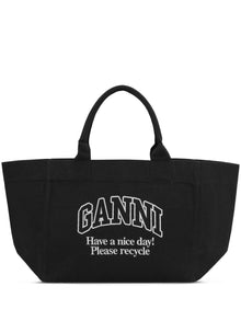  Ganni Organic cotton XXL tote bag