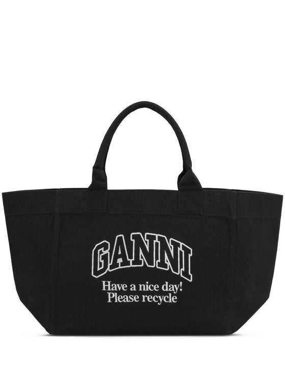 Ganni Organic cotton XXL tote bag