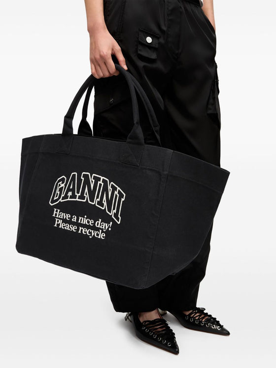Ganni Organic cotton XXL tote bag