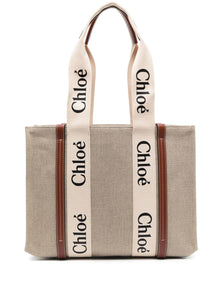  Chloé Woody canvas medium tote bag