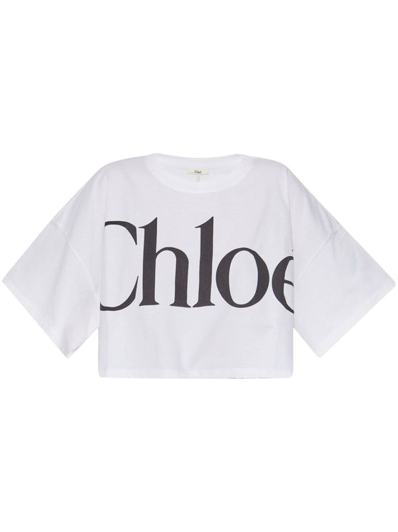 Chloé Logo-print crop top
