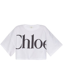  Chloé Logo-print crop top