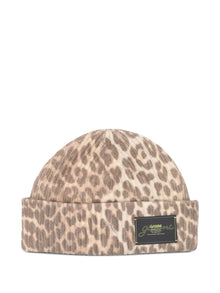  Ganni logo patch beanie