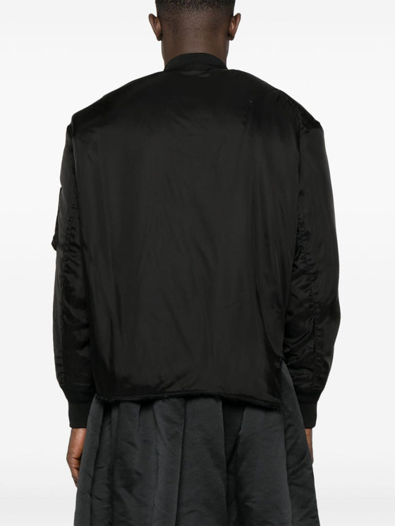 Comme Des Garcons Reversible asymmetric bomber jacket.