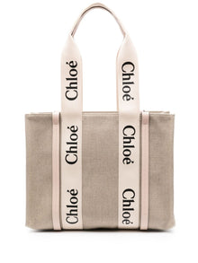  Chloé Woody canvas medium tote bag