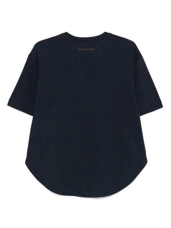 Emporio Armani logo embroidered T-shirt