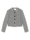 Self-Portrait Houndstooth crop jacket