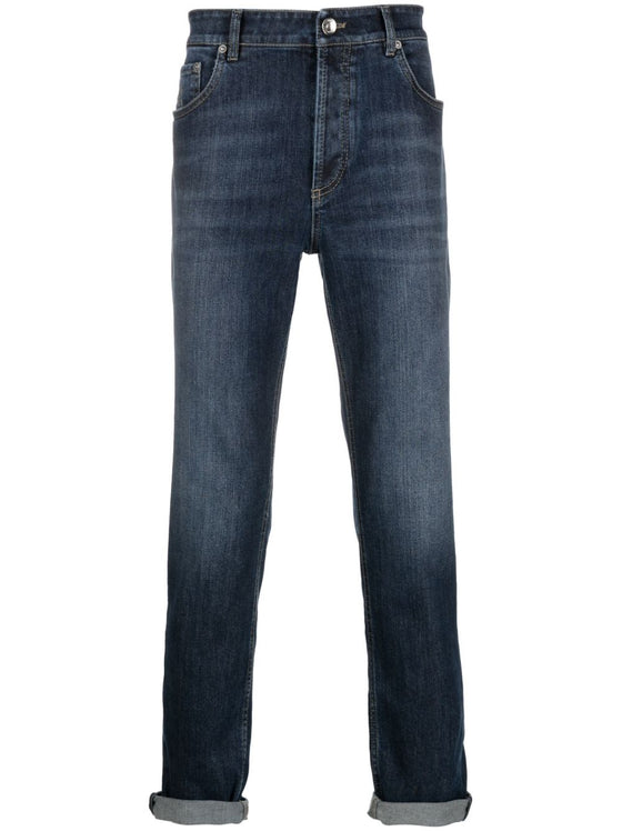 Brunello Cucinelli Mid-rise cotton jeans
