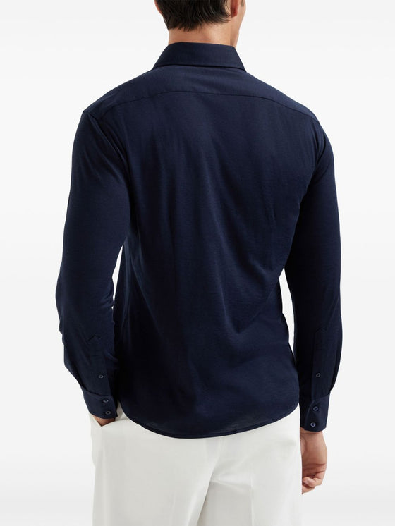 Brunello Cucinelli Spread-collar cotton shirt