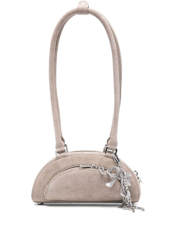 Self-Portrait Suede mini shoulder bag