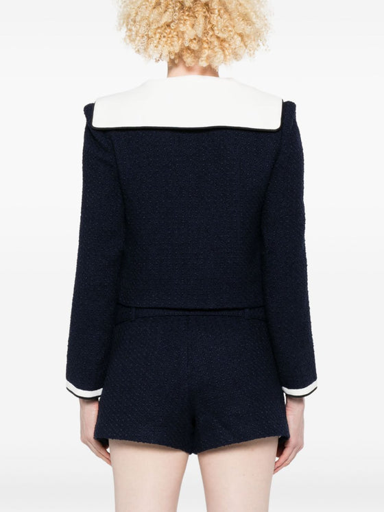 Self-Portrait Bouclé cropped jacket