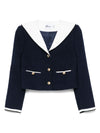 Self-Portrait Bouclé cropped jacket