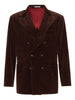 Brunello Cucinelli Comfort cotton and cashmere corduroy one-and-a-half breasted deconstructed blazer with patch pockets and metal buttons