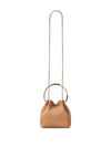 Jimmy Choo Toffee Suede Bag With Pearl Closure