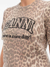 GANNI T-shirts and Polos Brown