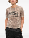 GANNI T-shirts and Polos Brown