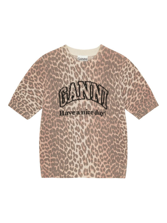 GANNI T-shirts and Polos Brown