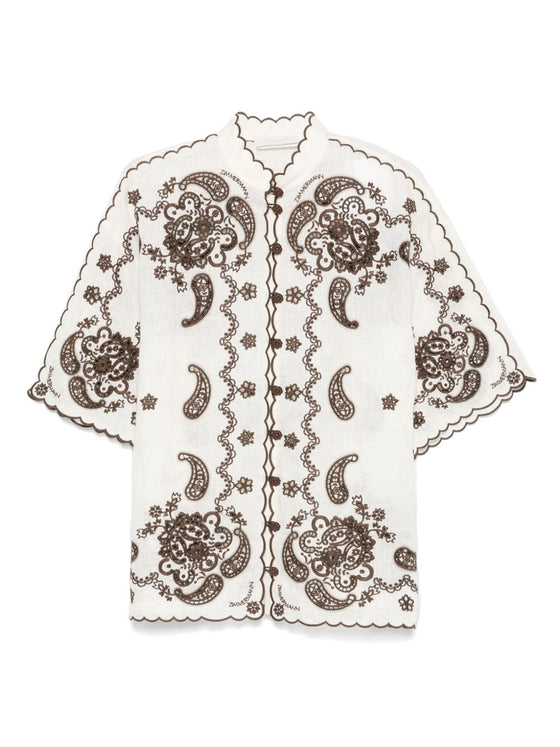 Zimmermann Ascension Embroidered Shirt