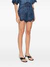 Zimmermann Coco embroidered denim shorts