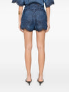 Zimmermann Coco embroidered denim shorts