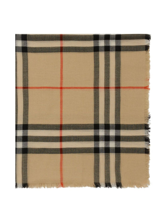 Burberry Check wool scarf