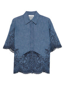  Zimmermann Coco Embroidered Denim Shirt
