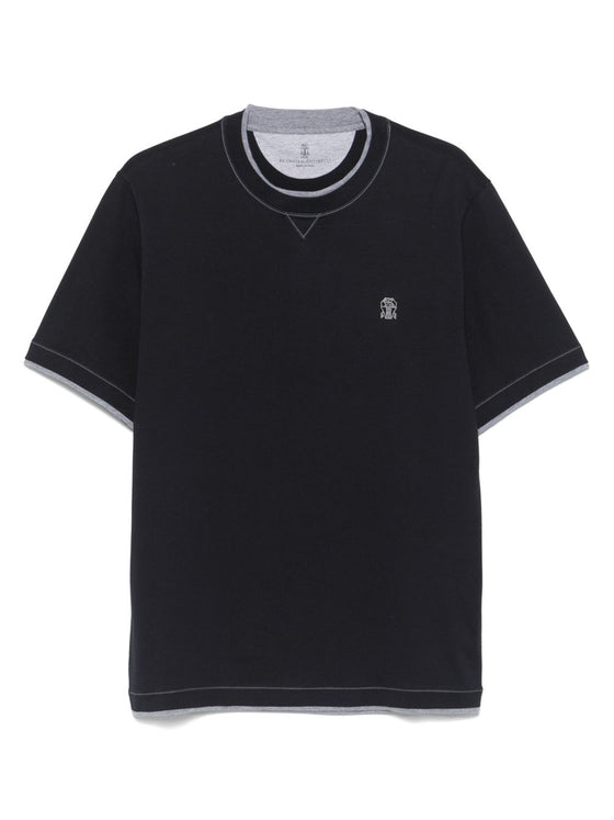 Brunello Cucinelli T-shirts and Polos Blue