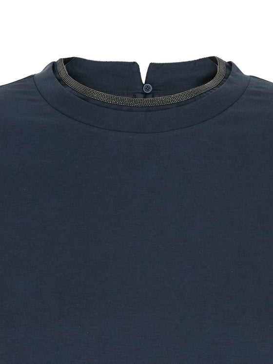 Brunello Cucinelli T-shirts and Polos Blue