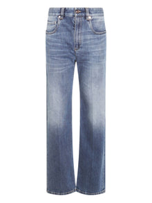  Brunello Cucinelli Jeans With Logo Patch On The Rear And Faded Effect