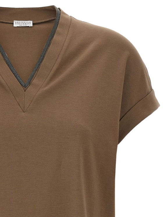 Brunello Cucinelli T-shirts and Polos Brown